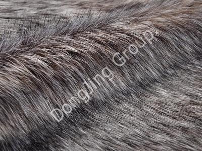 DP0801-Kahve klipsi beyaz boyalı uç faux fur fabric
