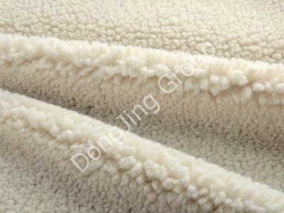 DS0003-Beyaz geri dönüştürülmüş silindir faux fur fabric