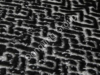 8HW0242-Siyah üzüm beyaz çubuk iğne yedi şeklinde sahte kürk faux fur fabric