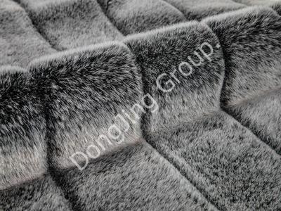 8KW0194-Siyah ve beyaz kesim siper faux fur fabric