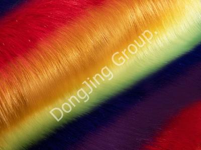 8W1863-Yıkama yumuşak işlemeli altı renkli jakar faux fur fabric