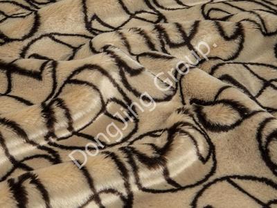 9HW0504-iki renk jakarlı kumaş faux fur fabric