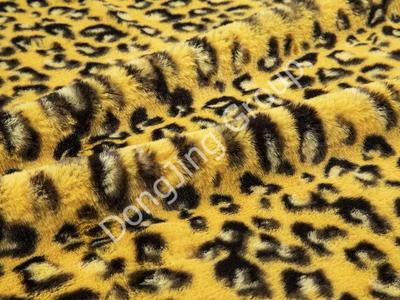 9KT0165- haki baskı leopar kumaş faux fur fabric