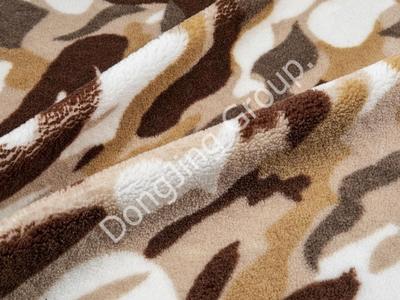 9KT0279- yıldız deve yuvarlak serigrafi baskı dört renk faux fur fabric