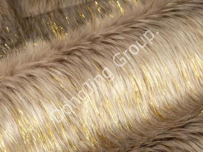 9P1290-toprak sarı altın tel faux fur fabric