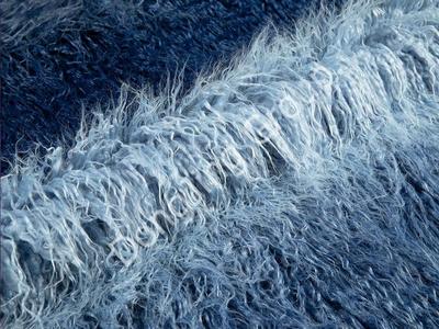 9W0157-Koyu mavi, açık mavi, yıkanmış, haddelenmiş, preslenmiş faux fur fabric