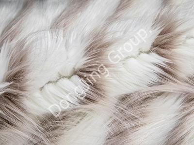 9W1151-Üç Renkli Jakarlı İçi Boş faux fur fabric