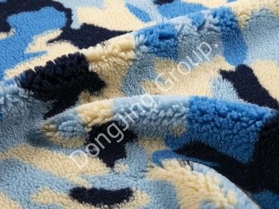 9R0003-Four-renk kamuflaj kuzu kürk kumaş faux fur fabric