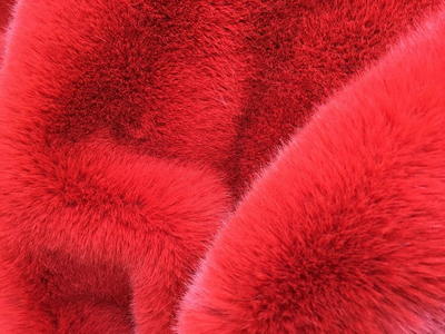 XD0006-Kırmızı Çakıl Altın Tilki faux fur fabric