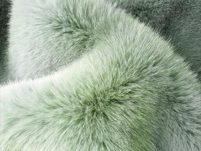 XD0011-Kakule Yeşil Altın Tilki faux fur fabric