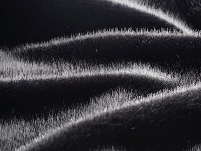 XKD0055-Siyah Güney Amerika vizon faux fur fabric
