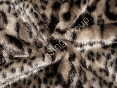 3KW2037-Üç renkli jakarlı at kılı kompozit 5 faux fur fabric