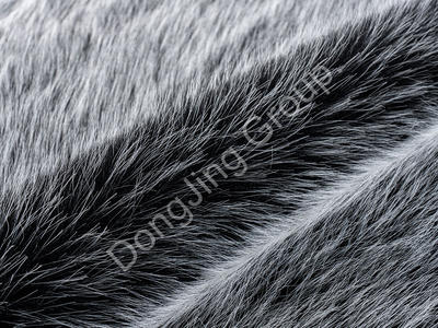 X3KT0058-Siyah beyazla karıştırıldı faux fur fabric