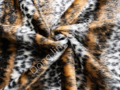 3KW2047-Üç renkli jakarlı at kılı kompozit 2 faux fur fabric