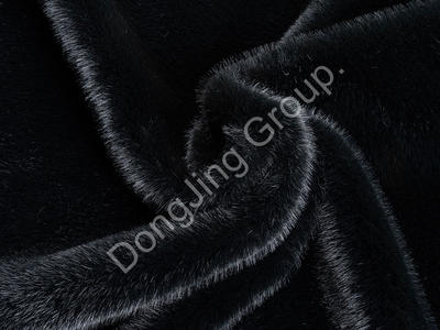 X3KT0121-Siyah vizon faux fur fabric