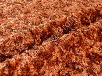 XKT0302-Kahve mor guiyang koyunu faux fur fabric