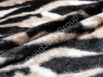 3KW2049-Üç renkli jakarlı at kılı kompozit faux fur fabric