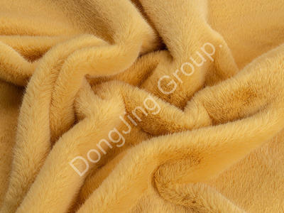 3T2971-Altın vizon faux fur fabric