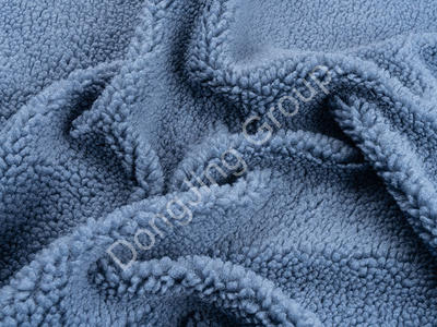 3PZ2044-Haze mavi kompozit yuvarlanan top kumaş faux fur fabric
