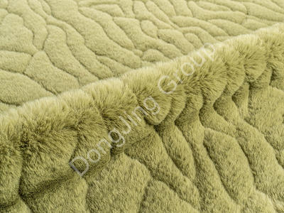 X2T1787G-Zeytin yeşili kaplan deseni faux fur fabric